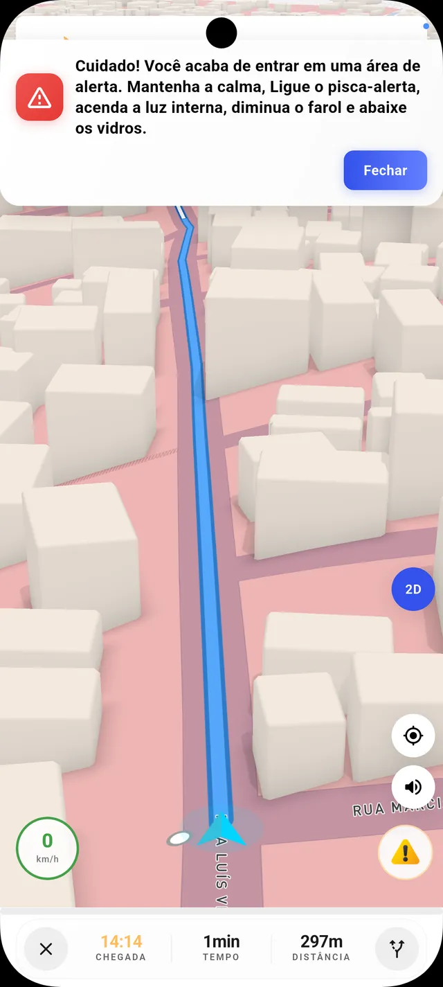 Area entry alert